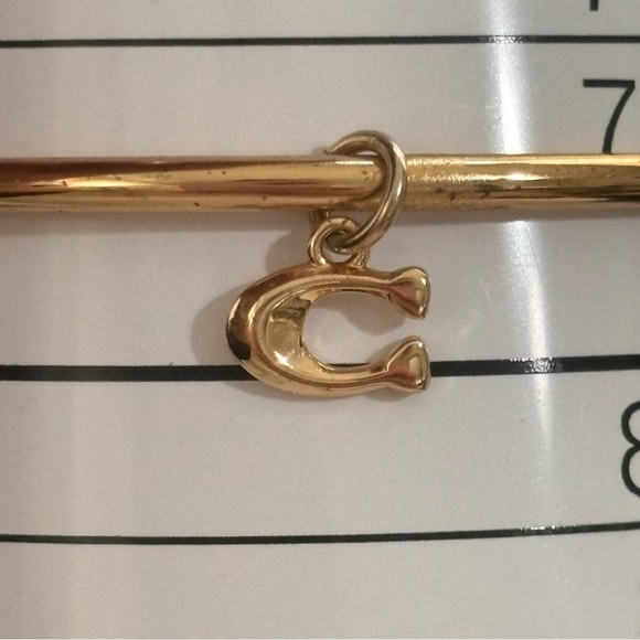 Coach 2pc goldtone bangle bracelet set 7.5 - Picture 10 of 10